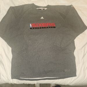 Sixers Adidas Sweatshirt Mens 2XL Grey